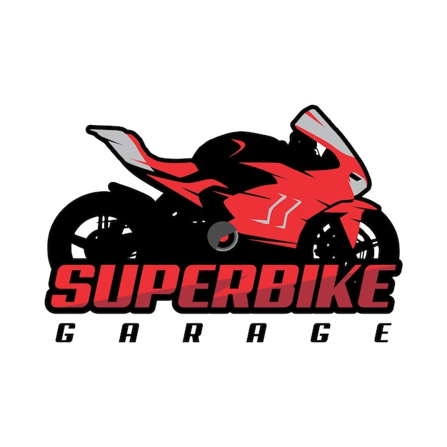 superbike motorcycle logo drawing ilustration vector