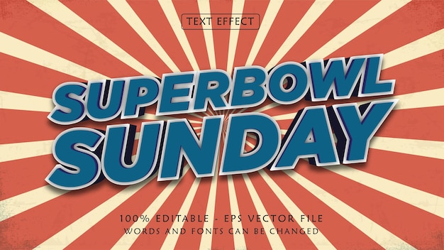 Superbowl Sunday Text Effect