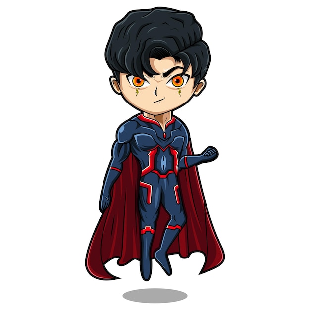 Superboy hero mascot logo design