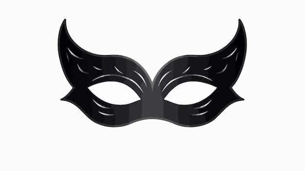 Superhero Carnival Mask with Cat Ears Vector Icon