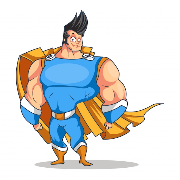 Superhero Cartoon on white