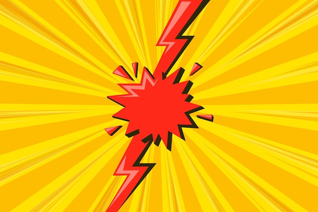 Superhero halftoned background with red lightning Versus comic design with flash Vector illustration