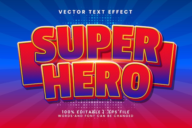 Superhero text effect