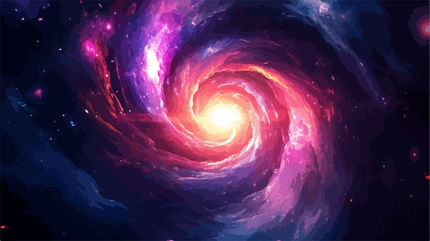 Vector supernova explosion in spiral galaxy stunning space scene with noise texture