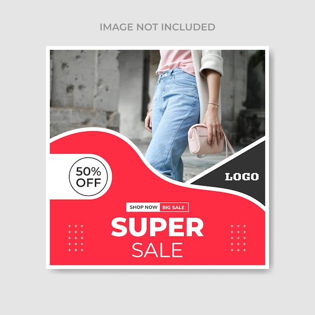 Supersale Social media post template For social media posts Instagram web internet ads