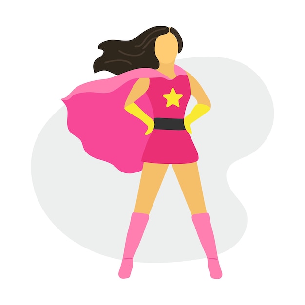 Vector superwoman concept icon clipart avatar logtotype isolated vector illustration