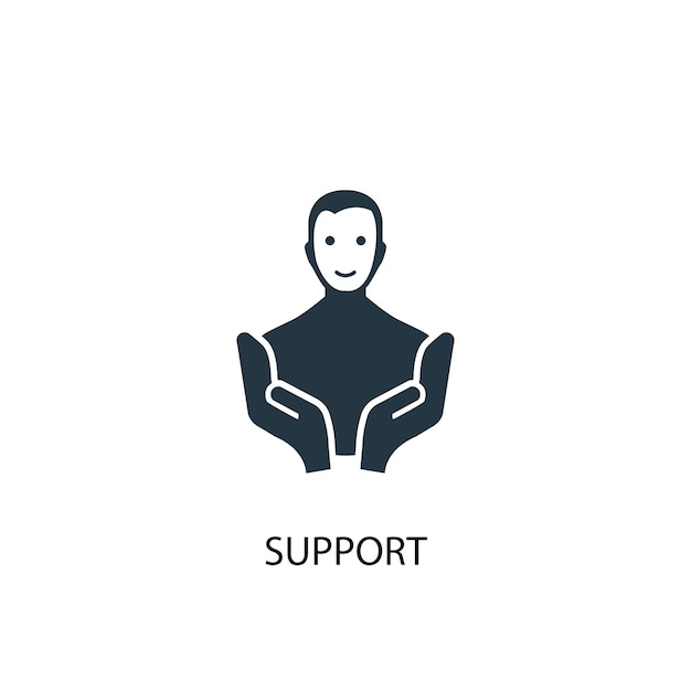 Support icon. Simple element illustration. support concept symbol design. Can be used for web and mobile.