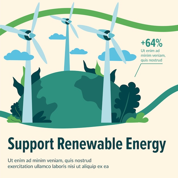 Support renewable energy ecologically friendly