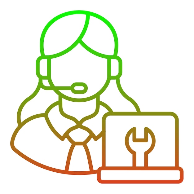 Vector support services icon