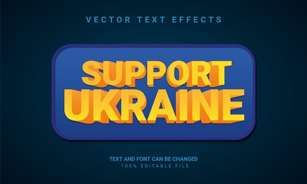 Support Ukraine 3D Text effect