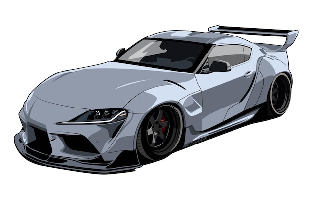 Supra a90 car illustration vector design