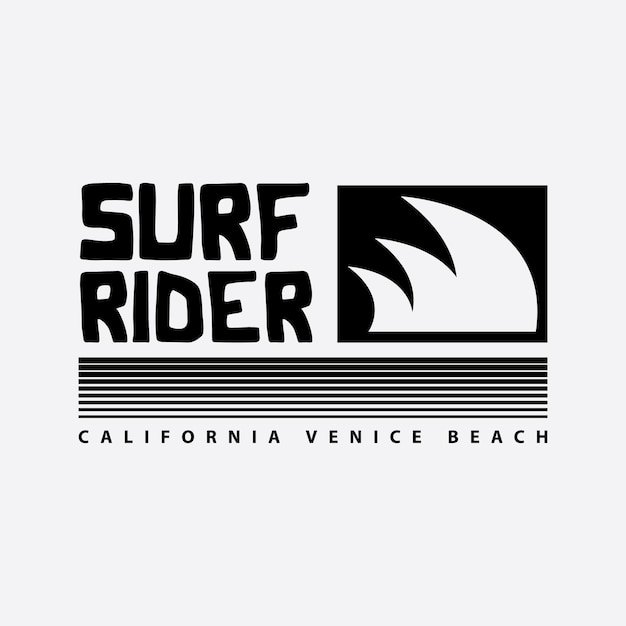 Surf rider california illustration typography perfect for t shirt design