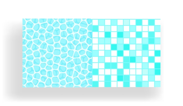 Vector surface of the water in the swimming pool with seamless tile pattern.
