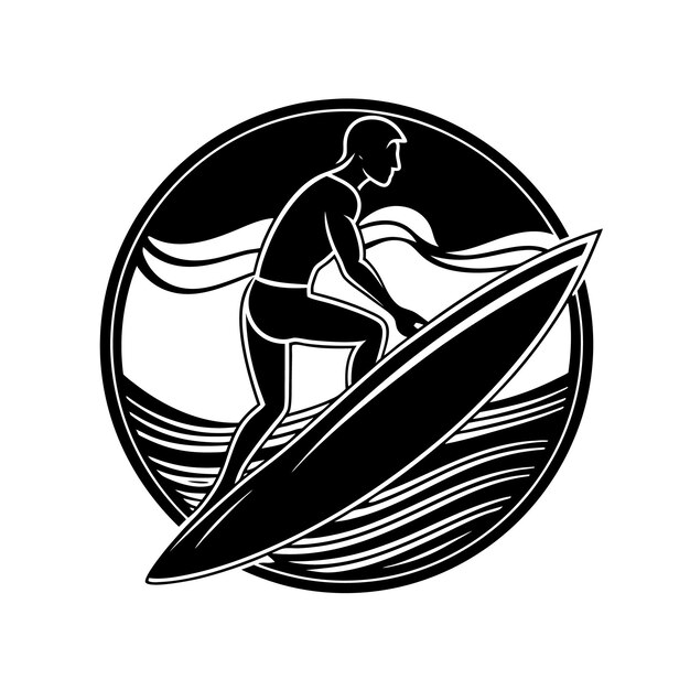 Vector surfer silhouette vector