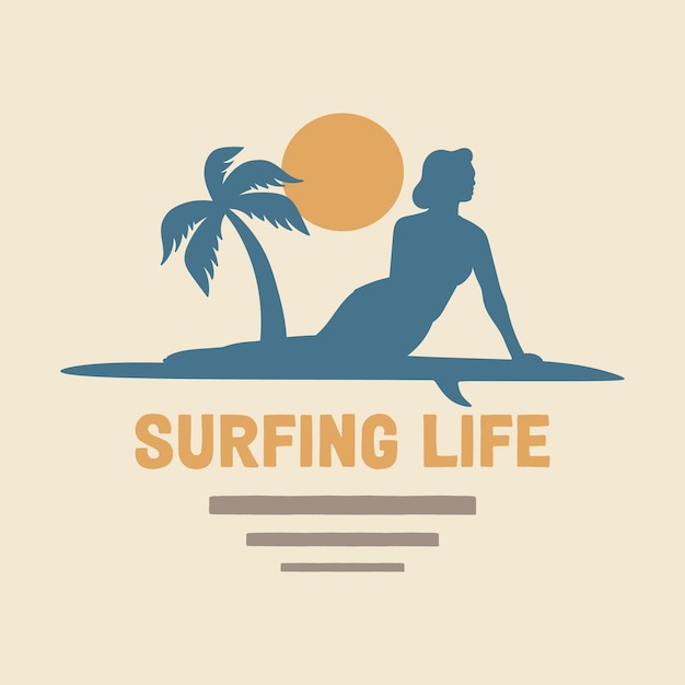 Surfing live with sunset t shirt design