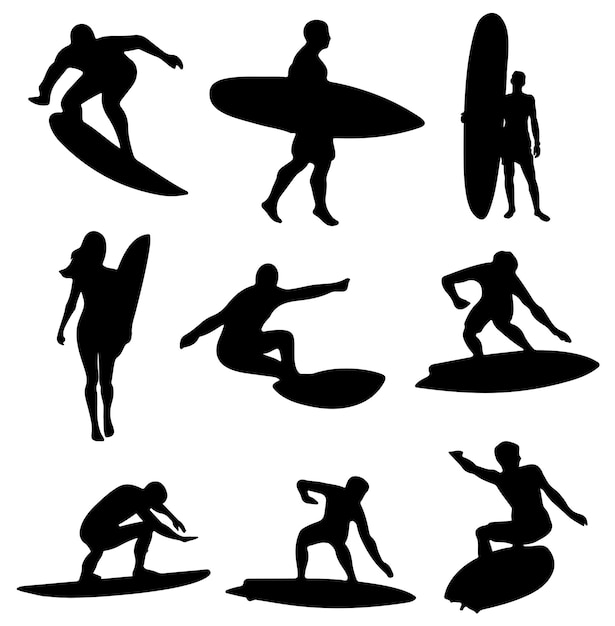 Surfing Silhouette Pack