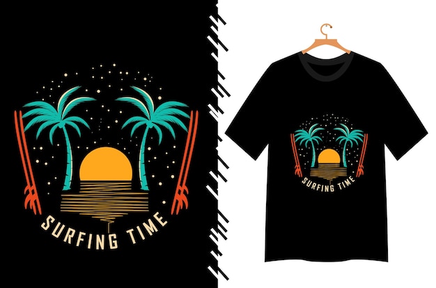 surfing time t shirt design