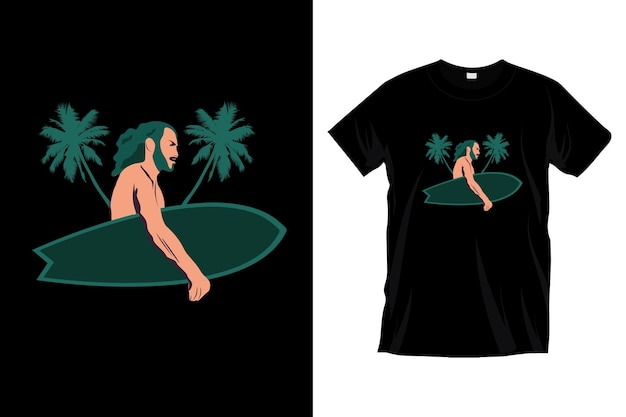 Surfing Tshirt Design Vector