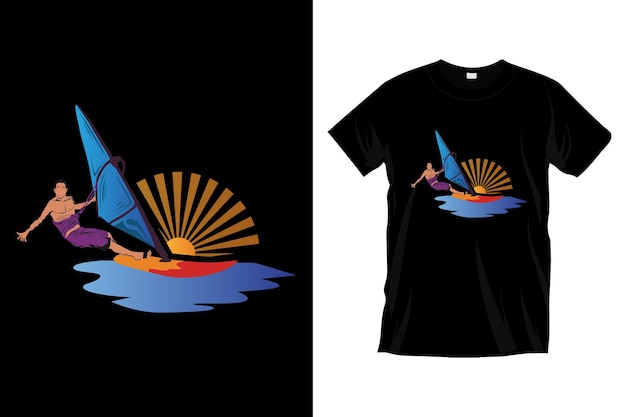 Surfing Tshirt Design Vector