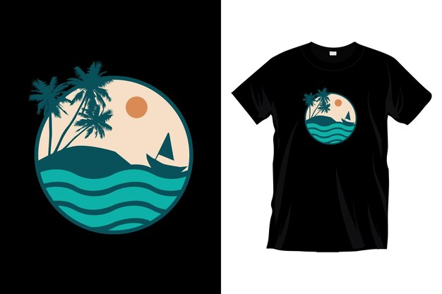 Surfing Tshirt Design Vector