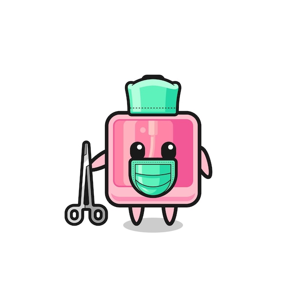 Surgeon perfume mascot character cute design