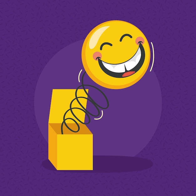 Surprise box with smile emoji