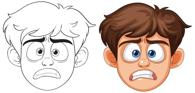 Surprised Boy Cartoon Expression