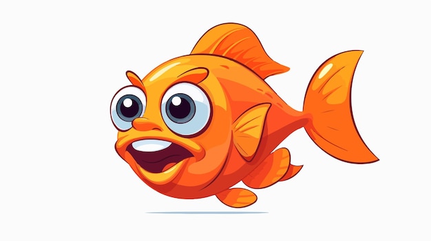 Surprised Cartoon Fish Illustration