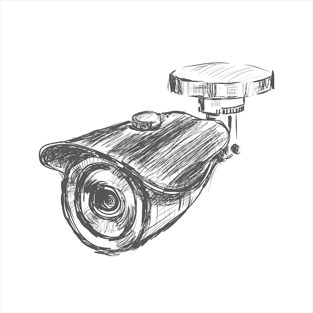 Surveillance cameras doodle