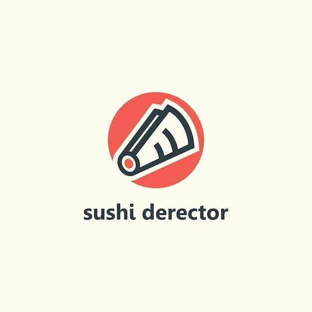 sushi combination logo and derector vector design