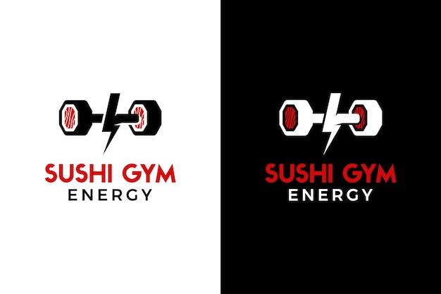 Sushi Gym Logo Fitness gym logo design