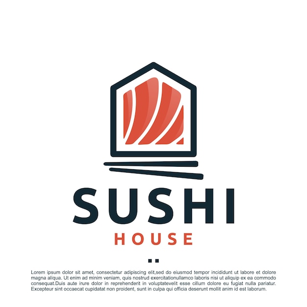 Sushi house , product , logo design template