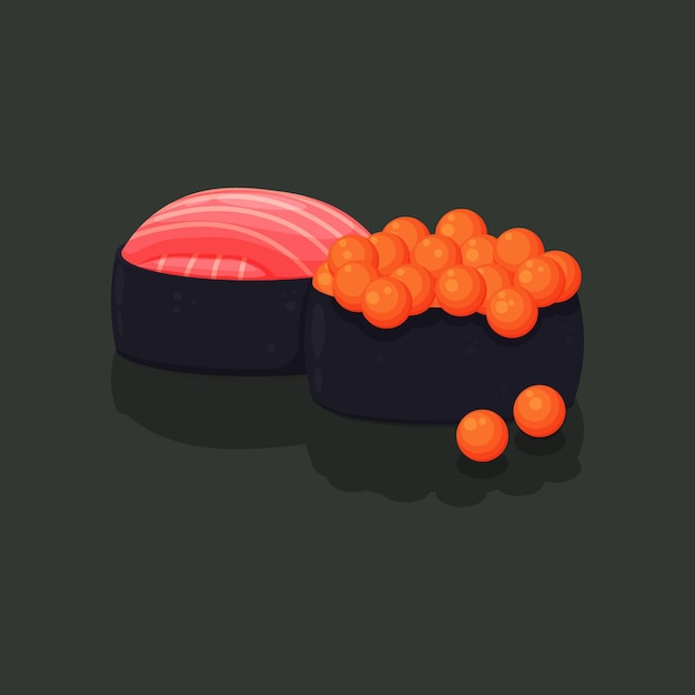 Sushi Japan Food Design with cartoon style