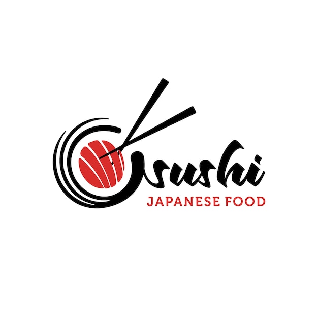 Sushi japanese food restaurant logo design inspiration template