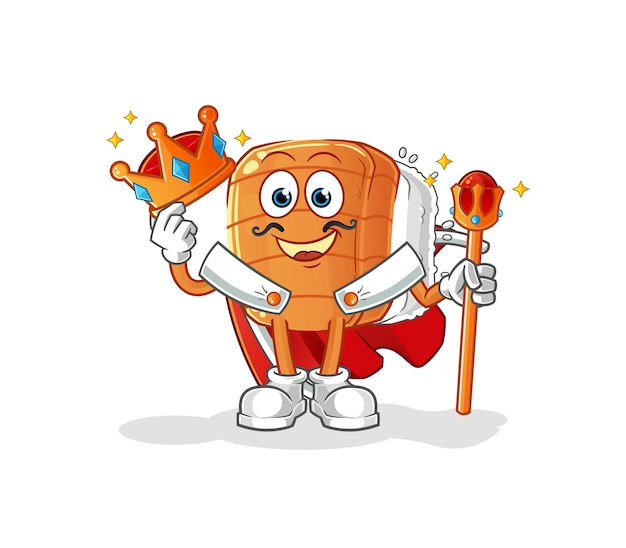 Sushi king vector cartoon character