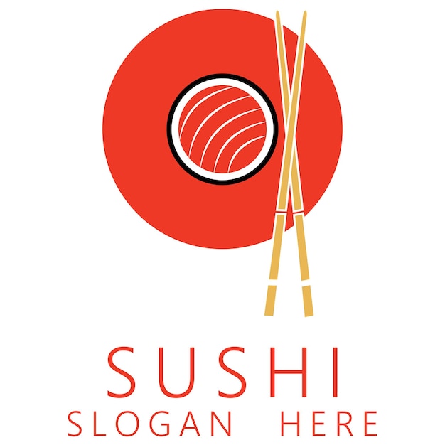 Sushi logo fish food japan restaurant Japanese seafood logo asian dinner