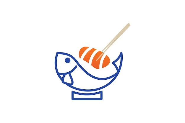 Sushi logo icon template illustration