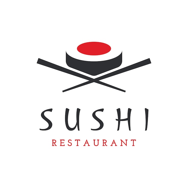 Sushi logo template designSeafood or traditional japanese cuisine with salmon delicious foodLogo for Japanese restaurant bar sushi shop