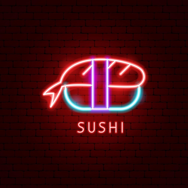 Sushi Neon Label