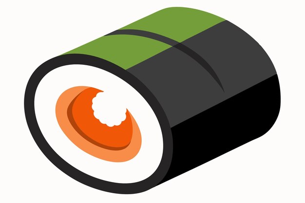 Vector sushi rolls illustration vector ideal for recipes and culinary projects