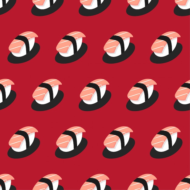 Sushi seamless pattern