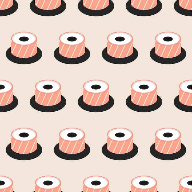 Sushi seamless pattern