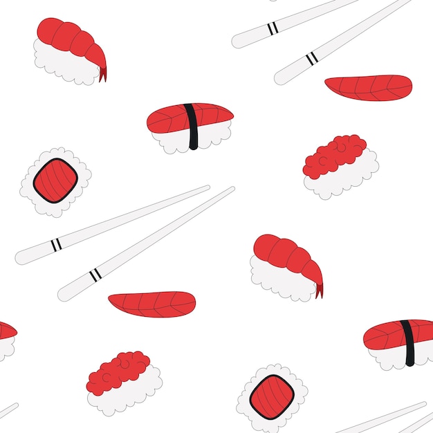 Sushi seamless pattern