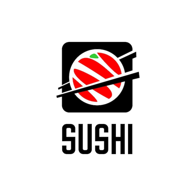 sushi and stick logo vector, restaurant logo