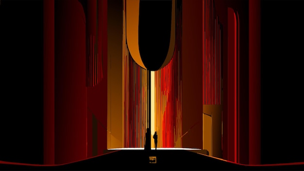 suspense and uncomfortable abstract illustration vector illustration