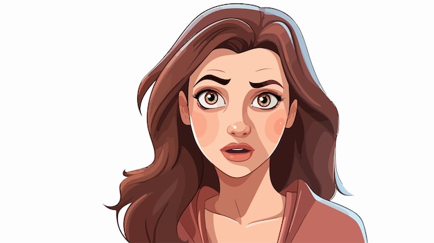 Suspicious Woman Cartoon Vector Illustration