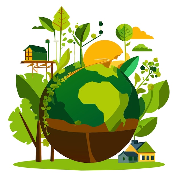 sustainable development vector illustration