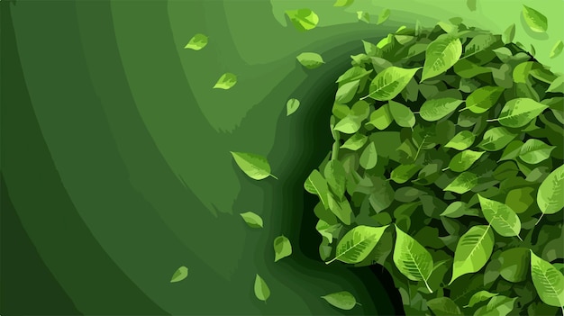 Vector sustainable green design concept on abstract green background