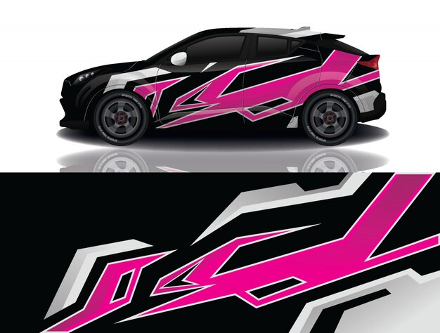 suv car decal wrap illustration