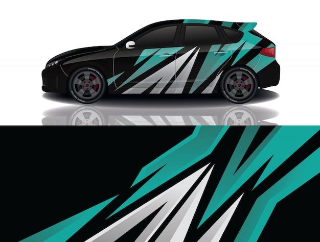 suv car decal wrap illustration